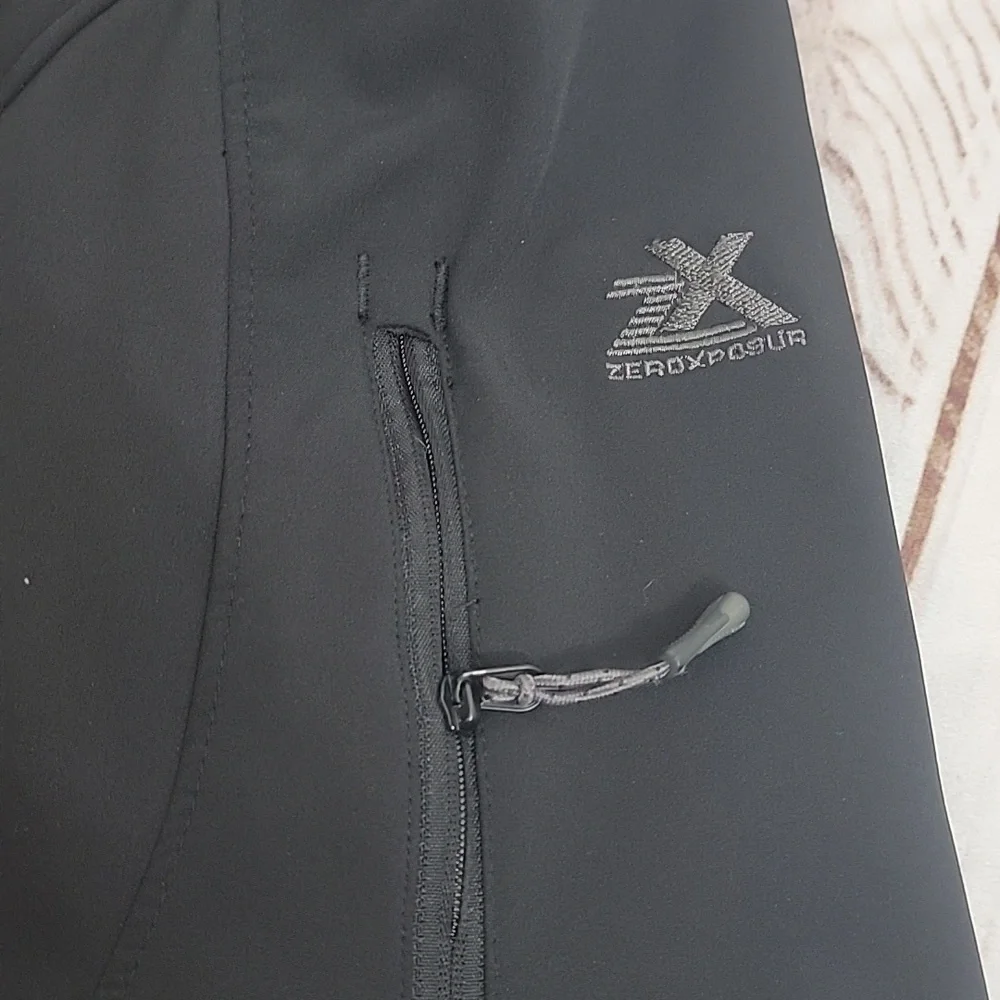 Zeroxposur Mens Black Winter Coat Waterproof Windproof Lined Ski Ready size XL